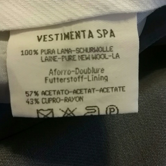 34x30 Vestimenta Spa Grey Men's Dress Pants. Italy - Picture 5 of 8